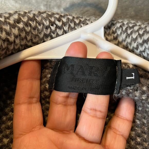 Mary Firenze Wool‎ Blend Thick Jacket Size Large Gray & White - Picture 3 of 6